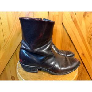 Mason Brown Red Leather Almond Toe Mid-Calf Cowboy Western Boots Size 8.5D